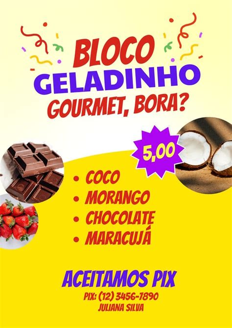 Modelos de Geladinho customizáveis e grátis