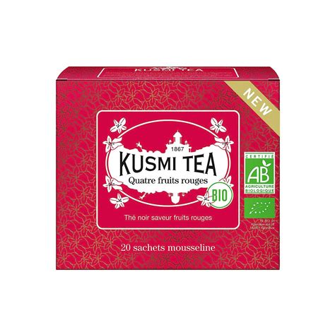 Buy Kusmi Tea Four Red Fruits Muslin Tea Bags Organic Black Tea