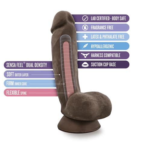 Jerome Dildo Au Naturel In W Balls Chocolate Blush Satisfaction