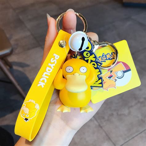 Genuine Pok Mon Figure Keychain Psyduck Pok Cubeyy