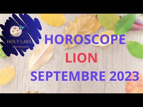 Taroscope I Lion I Septembre L Guidanceg N Rale Youtube