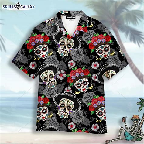 Mexican Skull Day Of The Dead Hawaiian Shirt For Men And Women Skulls