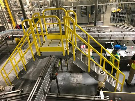 Erectastep Industrial Crossover Stairs At Bottling Plant Erectastep Au