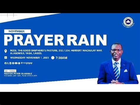 November Prayer Rain Nov Ministering Pastor Peter Olawale