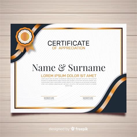 Premium Vector Creative Certificate Template