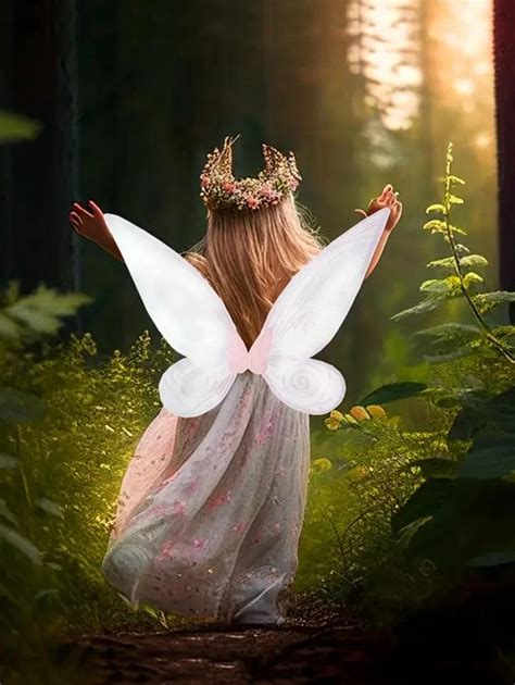 1pc Fairy Wings Dress Up Sparkling Sheer Wings Girls Butterfly Fairy ...