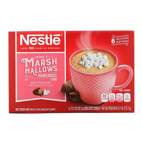 Nestle Hot Cocoa Mix Mini Marshmallows Rich Milk Chocolate Flavor 6