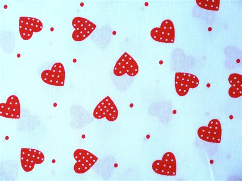 Fq Meter 100 Cotton Red White Pink Love Hearts Retro Quilting Bunting