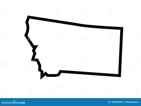 Montana Outline Map Stock Image | CartoonDealer.com #130697443