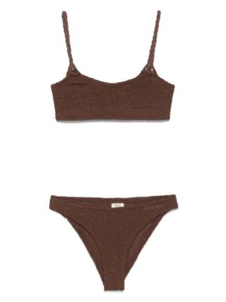 Hunza G Phoebe Bikini Set Brown FARFETCH