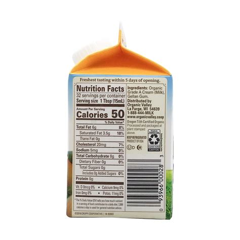 Heavy Cream Nutrition Facts 10
