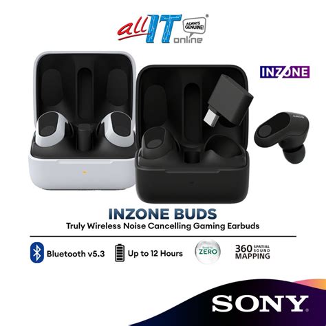 Sony Inzone Buds Truly Wireless Noise Cancelling Gaming Earbuds Wf