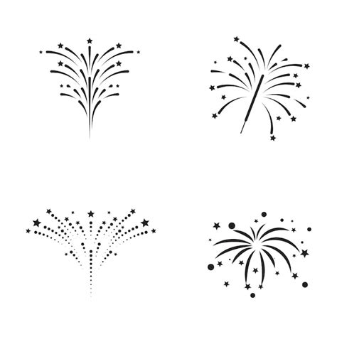 Feuerwerk Vektor Symbol Illustration Premium Vektor