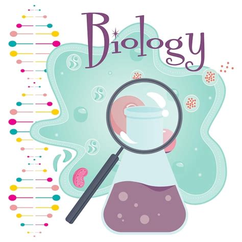 Premium Vector Biology School Subject Text Vector Illustration Graphic