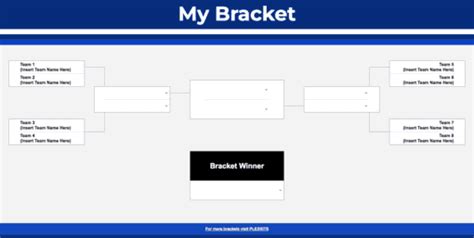 Free 8-Team Competition Bracket Template (Excel And Google Sheet)