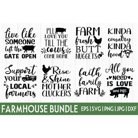 Farm Life Svg Bundle Farm Svg Bundle Farmhouse Quotes Svg Inspire