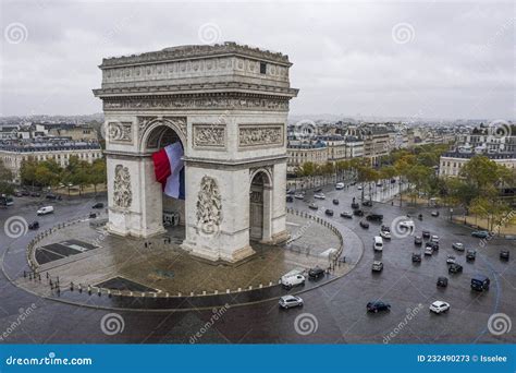 Aerial View of Arc De Triomphe, Paris Stock Image - Image of tourist, tourism: 232490273