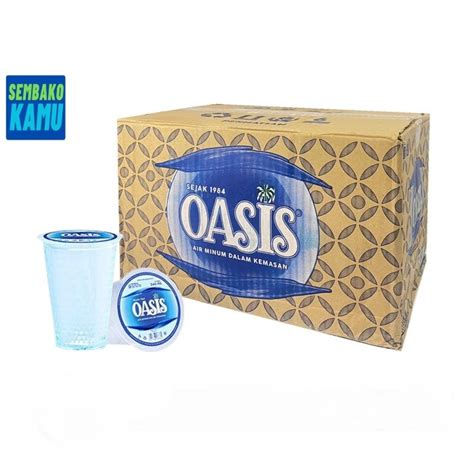 Jual Oasis Air Mineral Kemasan Gelas Karton 1 Dus Isi 48 X 240 Ml