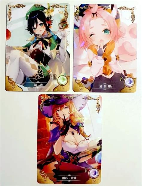 Goddess Story Waifu Card Tcg Genshin Impact Card Set 3x R Card