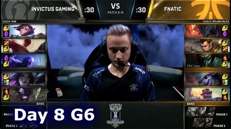 Ig Vs Fnc Day Group D Decider S Lol Worlds Invictus Gaming