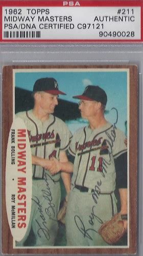 1962 Topps Midway Masters 211 Frank Bolling Second B Flickr