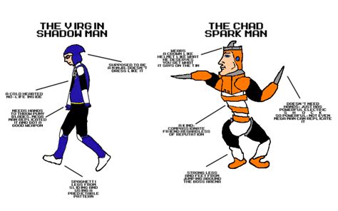 WARNING HOT TAKE The Virgin Shadow Man Vs The Chad Spark Man R Megaman