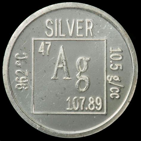 element coin  sample   element silver   periodic table