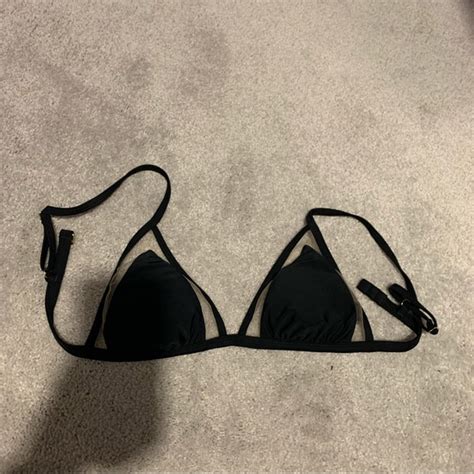 Xhilaration Swim Target Black Triangle Bikini Top Poshmark