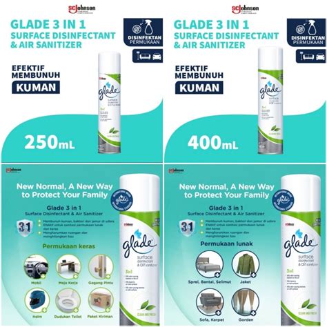 Jual Glade 3 In 1 Surface Disinfectant Air Sanitizer Shopee Indonesia