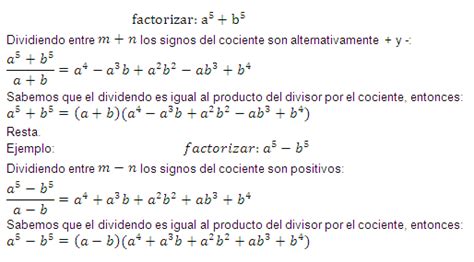 Casos De Factorizacion Caso Suma O Diferencia De Dos Potencias Iguales