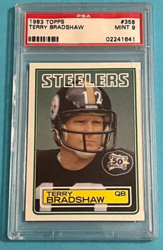 Topps Terry Bradshaw Psa Mint Pittsburgh Steelers Ebay