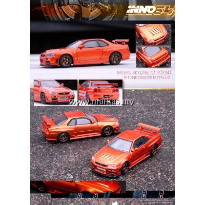 Po Inno Models Inno Nissan Skyline Gt R R R Tune Orange Metallic