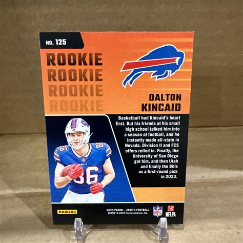 Dalton Kincaid Panini Zenith Football Rc Rookie Buffalo Bills