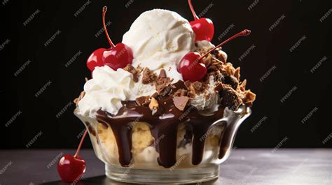 Premium AI Image | A Photo of Ice Cream Sundae