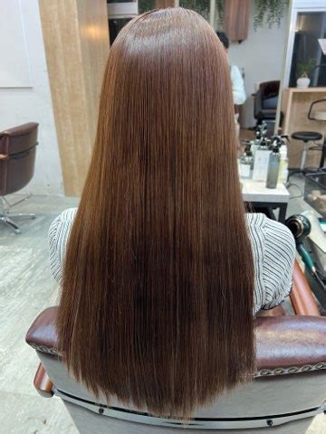 ツヤ髪になれる髪質改善 ダークブラウン ロング 東陽町 Hair Catalogヘアカタログ東陽町駅1分の美容室縮毛矯正 髪質改善