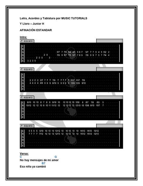 Y Lloro Junior H Letra y Acordes by MUSICTUTORIALS page 0001 — Postimages