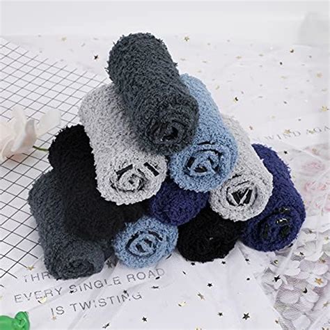 Qkurt Paires Chaussettes Moelleuses Chaussettes De Sommeil Chaudes