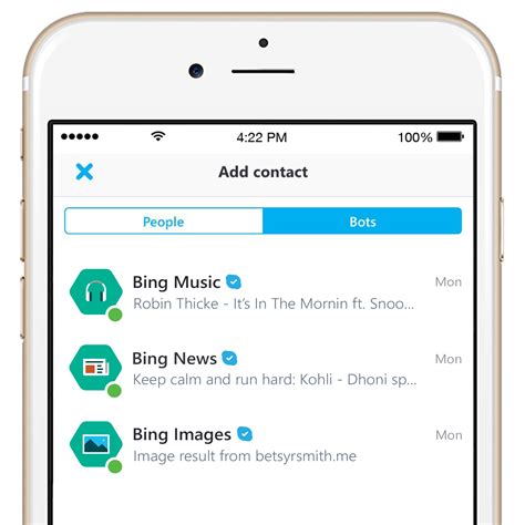 Skype for iPhone updated with new Bots feature