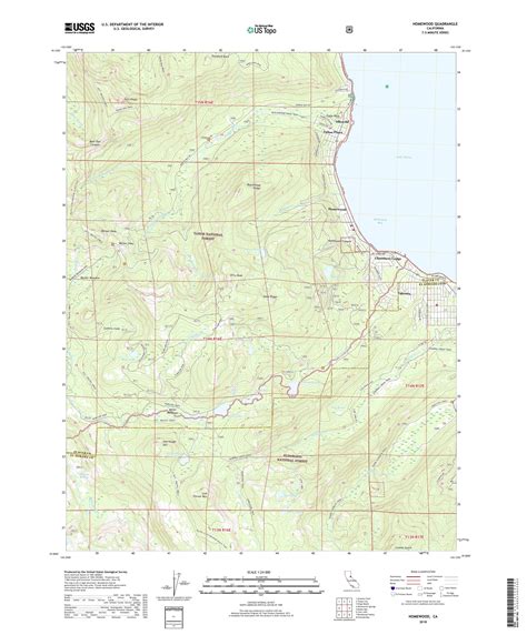 Mytopo Homewood California Usgs Quad Topo Map