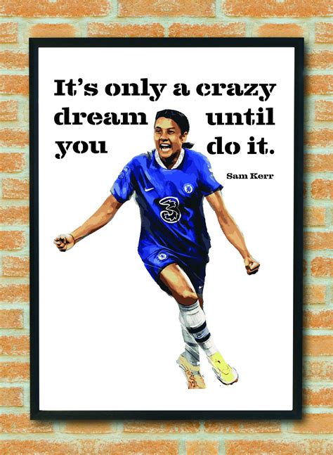 Sam Kerr Soccer Printable Poster Chelsea Motivational - Etsy