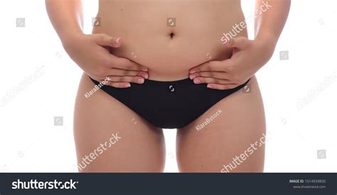 Woman Has Pain Genital Area Ovarian Stock Photo Shutterstock