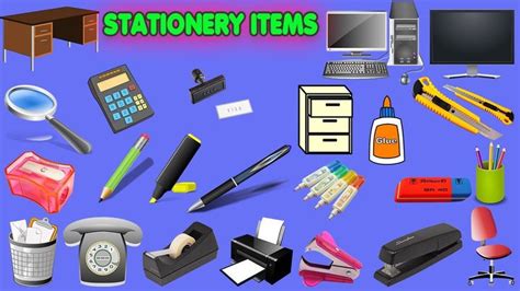 Office Supplies Names Stationery Items Name In English With Picture