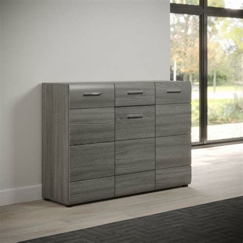 Line Commode Lage Opbergkast Deuren En Lade Cm In Melamine