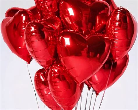 Ruby Red Heart Balloon Bouquet Red Mylar Heart Balloons Redparty Balloonsred Heart Balloons