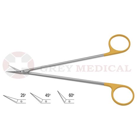 Potts Smith Scissors With Tungsten Carbide Grey Medical