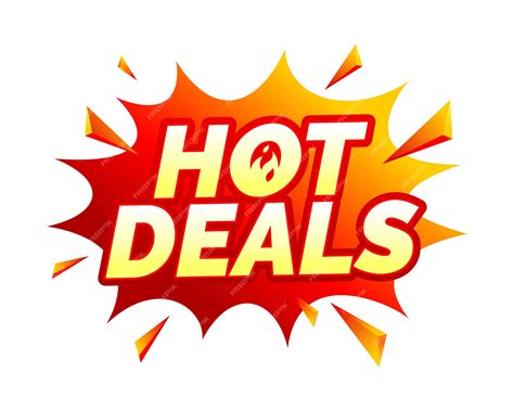 Premium Vector Hot Deals Vector Icon Flat Promotion Banner Hot Deal