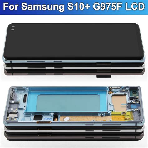 Экран с рамкой для Samsung Galaxy S10 Plus S10+ G975 G975F ЖК-дисплей ...