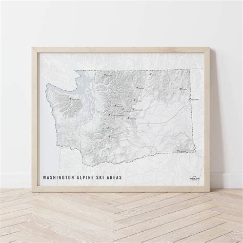 Washington Ski Map - Crystal Mountain, Levenworth, Loup Loup, Mount ...