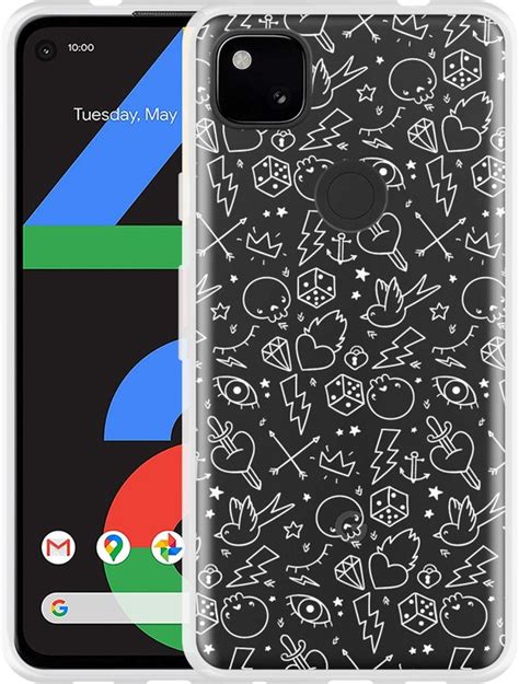 Google Pixel 4a Hoesje Tattoo Wit Designed By Cazy Bol