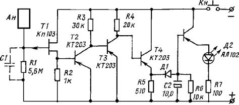 Схема искателя скрытой проводки